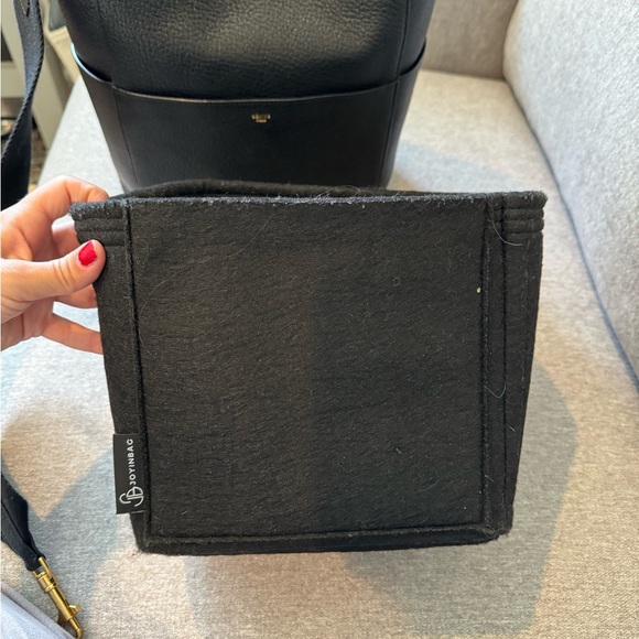 Celine Sangle Seau Calfskin Bag in Black with Gold Hardware in Large Size - Picture 14 of 15